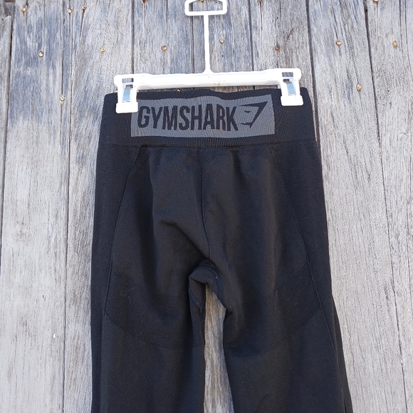 Gymshark Flex High Waisted Womens Leggings Size XS Black Logo Ankle Length - Picture 3 of 4